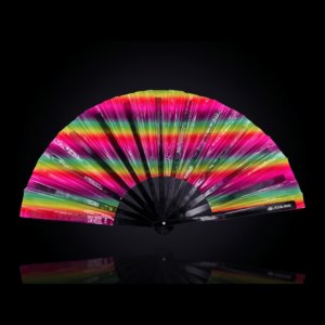 Transparante Festival Fan met regenboogstrepen voor CSD & Pride